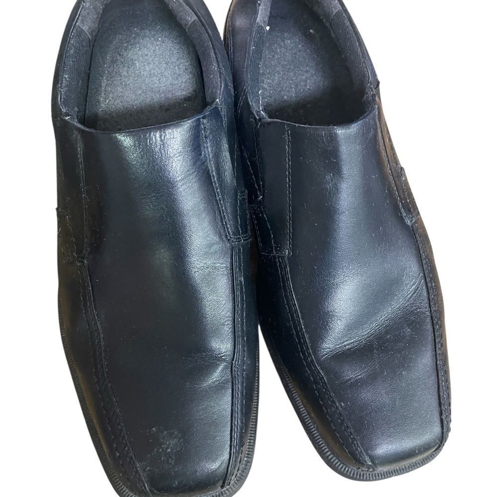 Dunham by Rockport Men's Black Leather Loafers size 11.5 4E wide excellent con